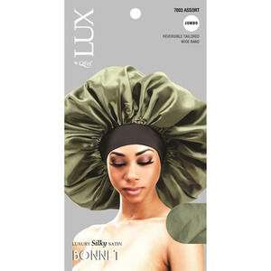 Lux by Qfitt Luxury Silky Satin Bonnet - Jumbo